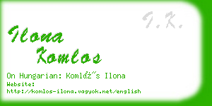 ilona komlos business card